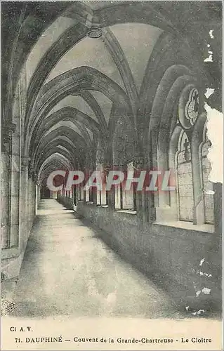 Cartes postales Dauphine couvent de la grande chartreuse le cloitre