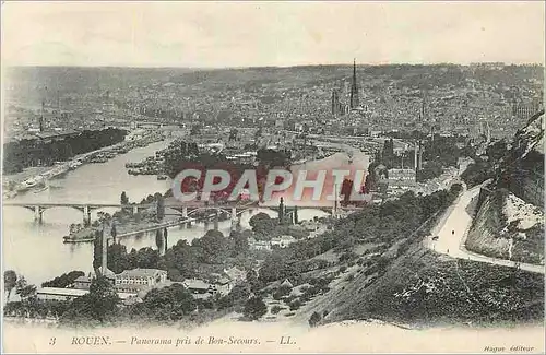 Cartes postales Rouen panorama pris de bon secours