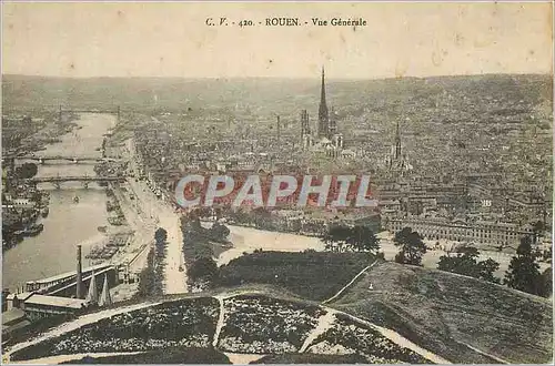 Cartes postales Rouen vue generale