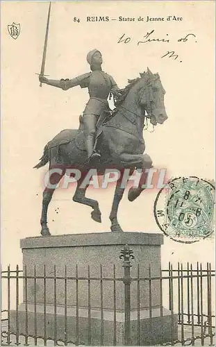 Ansichtskarte AK Reims statue de jeanne d arc