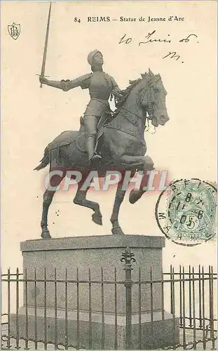 Cartes postales Reims statue de jeanne d arc