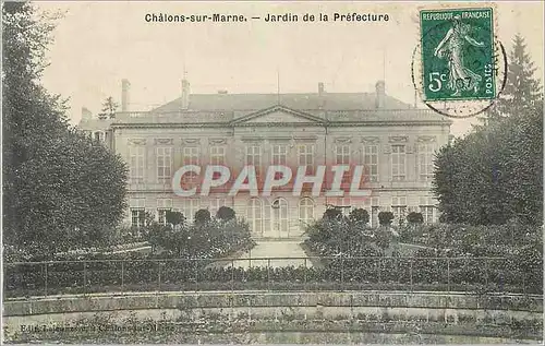 Cartes postales Chalons sur marne jardin de la prefecture