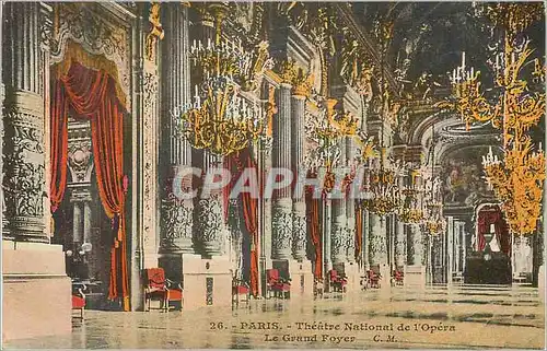 Cartes postales Paris theatre national de l opera le grand foyer