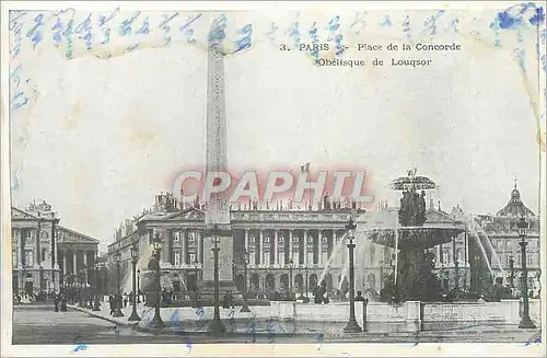 Ansichtskarte AK Paris place de la concorde obelisque de louqsor