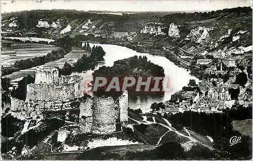 Moderne Karte Les andelys vue panoramique le chateau gaillard