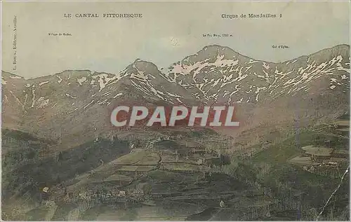 Cartes postales Le cantal pittoresque Cirque de Mandailles