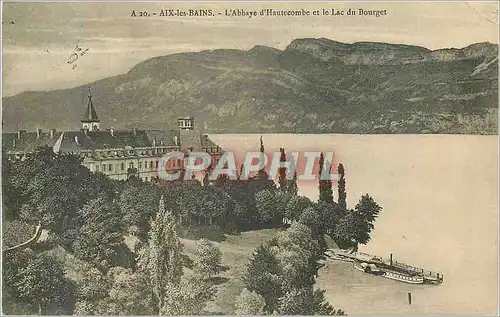Cartes postales Aix les bains l abbaye d hautecombe et le lac du bourget