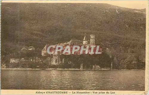 Cartes postales Abbaye d hautecombe le monastere vue prise du lac