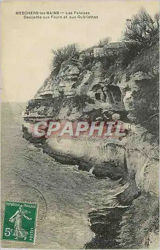 Cartes postales Meschers les bains les falaises descente aux fours et aux oubliettes