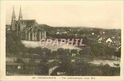 Cartes postales Chateauroux vue panoramique (cote est)