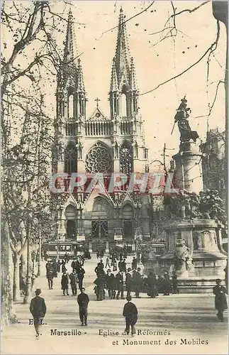 Ansichtskarte AK Marseille eglise des reformes et monument des mobiles