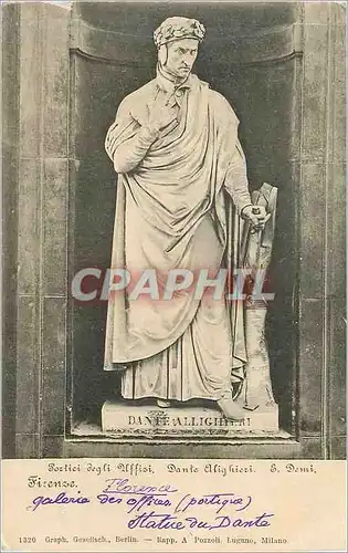 Ansichtskarte AK Firenze Portici degli Uffisi Dante Alighieri