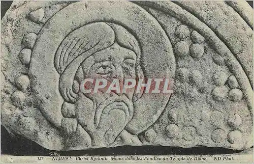 Cartes postales Nimes christ byzanlin trouve dans des fouilles du temple de diane