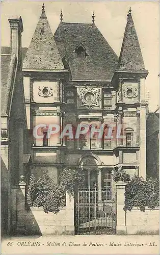 Cartes postales Orleans maison de diane de poitiers musee historique