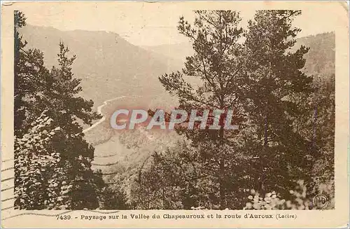 Cartes postales Paysage sur la vallee du chapeauroux et la route d auroux (lozere)