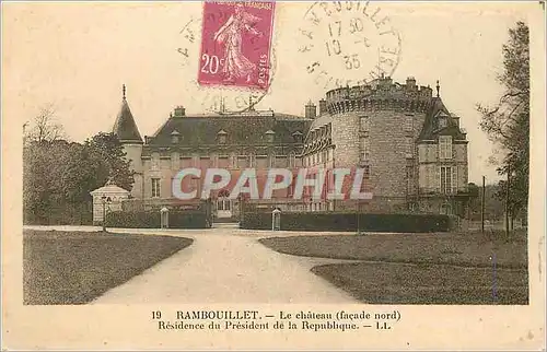 Ansichtskarte AK Rambouillet le chateau (facade nord) residence du president de la republique