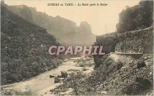 Cartes postales Gorges du tarn la route apres le rozier