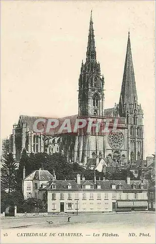 Cartes postales Cathedrale de chartres les fleches