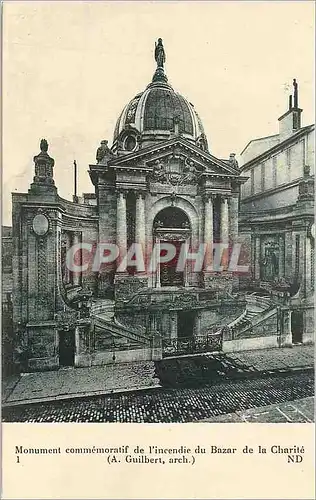 Cartes postales Monument commemoratif de l incendie du bazar de la charite