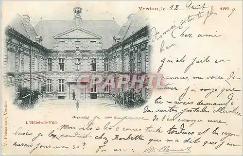 Cartes postales Verdun l hotel de ville (carte 1900)