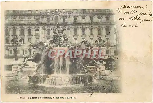 Ansichtskarte AK Lyon fontaine bartholdi place des terreaux