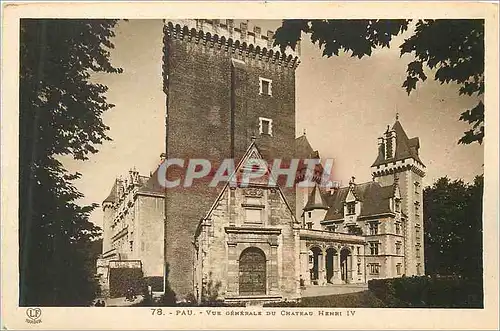 Cartes postales Pau vue generale du chateau henri iv