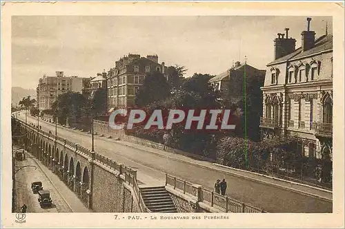 Cartes postales Pau le boulevard des pyrenees