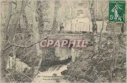 Cartes postales Environs de besancon cascade d arcler