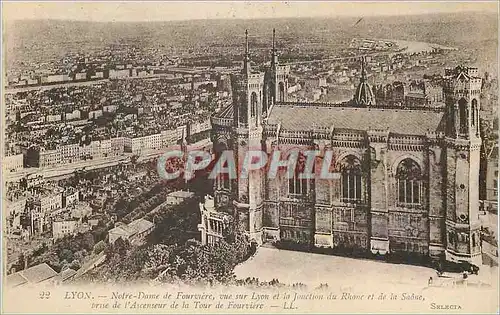 Cartes postales Lyon notre dame de fourviere