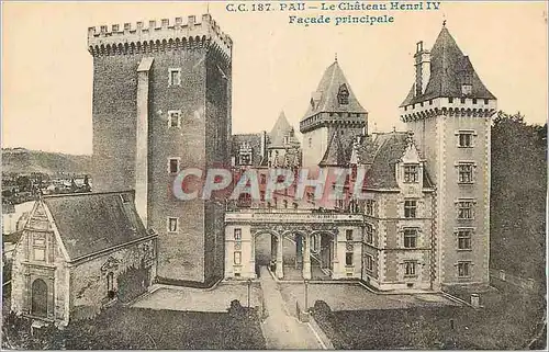 Cartes postales Pau le chateau henri  iv facade principale
