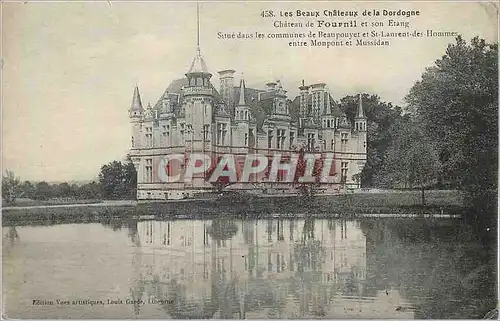 Ansichtskarte AK Les beaux chateaux de la dordogne chateau de fournil et son etang