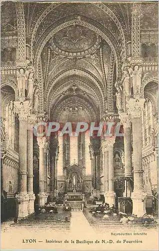 Cartes postales Lyon interieur de la basilique de n d de fourviere