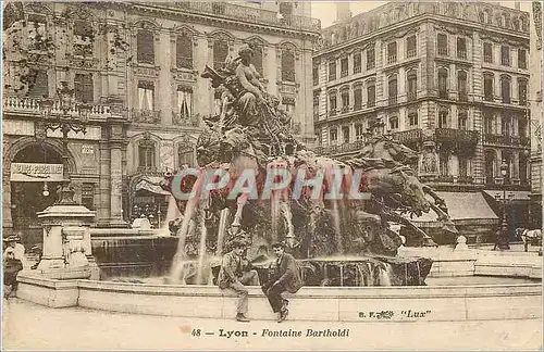 Cartes postales Lyon fontaine bartholdi