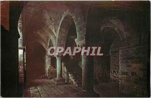 Cartes postales moderne Mont st michel(manche) la crypte