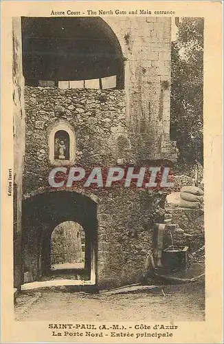 Cartes postales Saint paul(a m) cote d azur la porte nord entree principale
