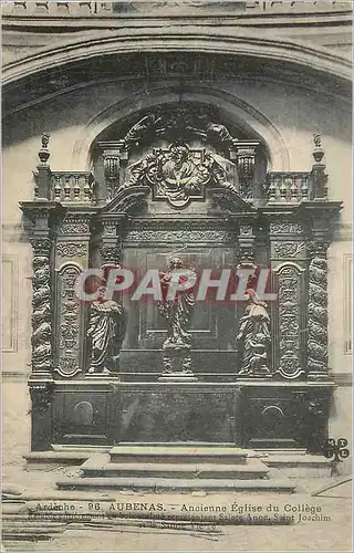 Cartes postales Ardeche 96 aubenas ancienne eglise du college