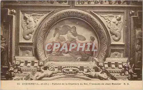 Cartes postales Cheverny(l et ch) plafond de la chambre du roi fresques de jean mosnier