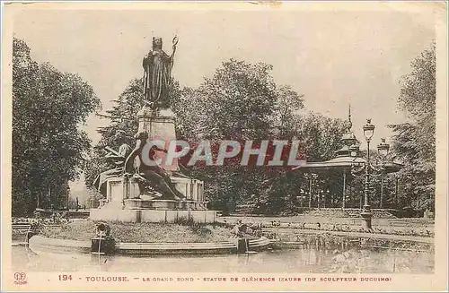 Ansichtskarte AK Toulouse le grand rond statue de clemence izaure