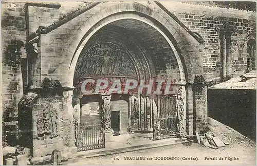 Cartes postales Beaulieu sur dordogne(correze) portail de l eglise