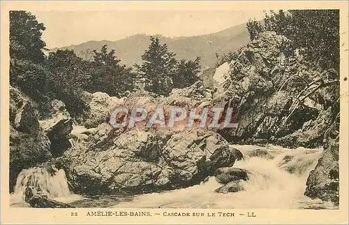 Cartes postales Amelie les bains cascade sur le tech