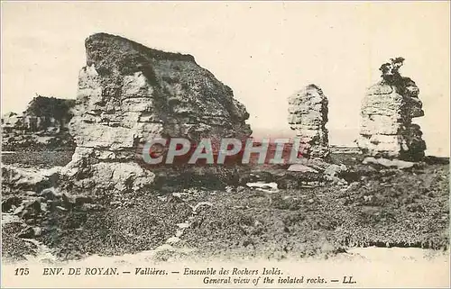 Cartes postales Env de royan vallieres ensemble des rochers isoles