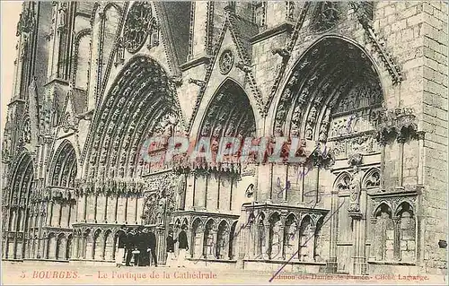 Ansichtskarte AK Bourges le portique de la cathedrale