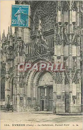 Ansichtskarte AK Evreux(eure) la cahedrale portail nord