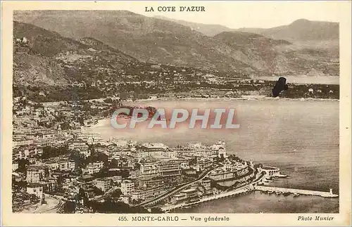 Cartes postales Monte carlo vue generale