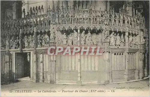 Cartes postales Chartres la cathedrale pourtour du coeur (xvi siecle)