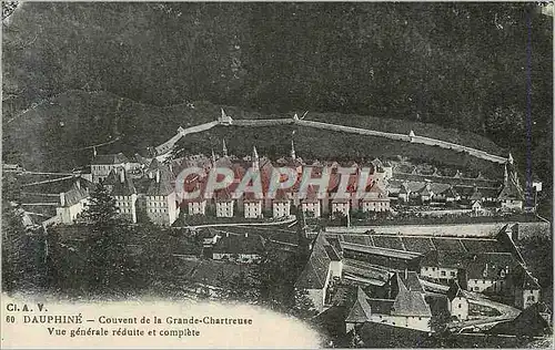 Cartes postales Dauphine couvent de la grande chartreuse vue generale reduite et complete