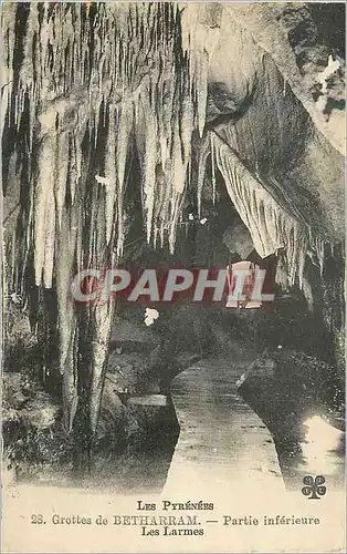 Cartes postales Les pyrenees 28 grottes de betharram partie inferieure les larmes