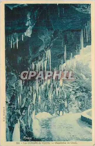 Ansichtskarte AK Les gorges du clans chandelles de glace