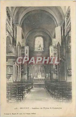 Ansichtskarte AK Belfort interieur de l eglise st christophe