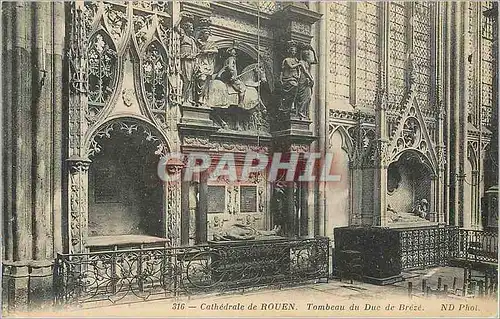 Cartes postales Cathedrale de rouen tombeau du duc de breze